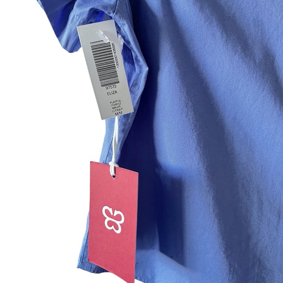 Aritzia Sunday Best Eliza Cropped Blouse Blue Size M - Picture 3 of 3